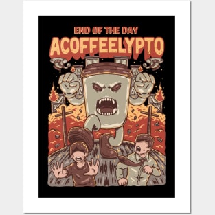 Coffee Monster Apocalypse: Destructive Paper Cup Rampage Posters and Art